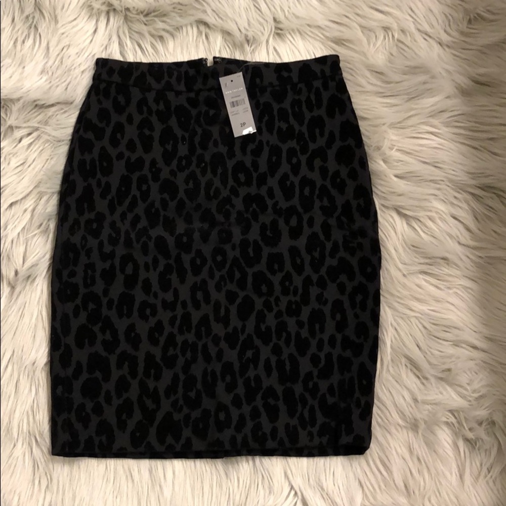 NWT Ann Taylor leopard print skirt